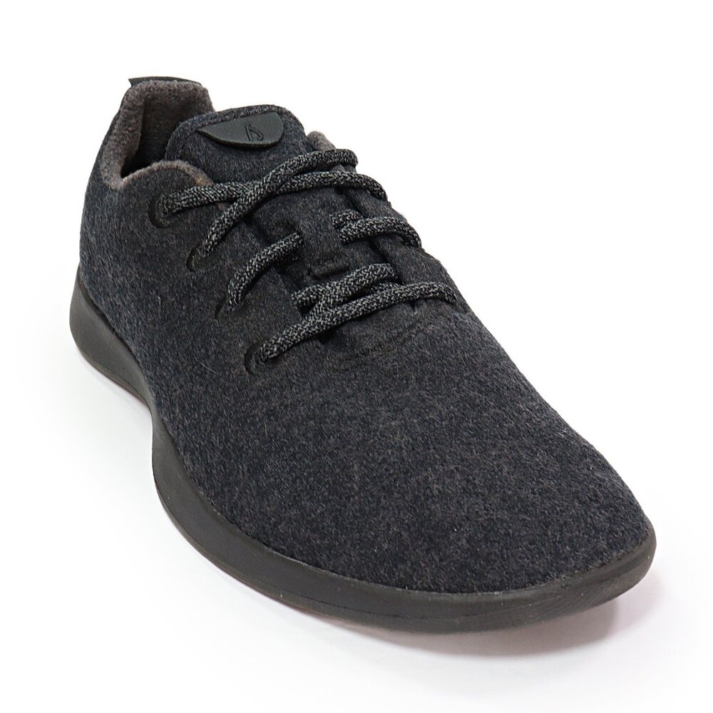 Allbirds Men's Wool Runner Sneaker Natural Black ZQ Merino Wool Lace Up Shoe 9